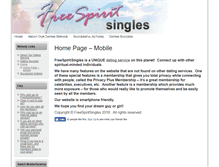 Tablet Screenshot of freespiritsingles.com